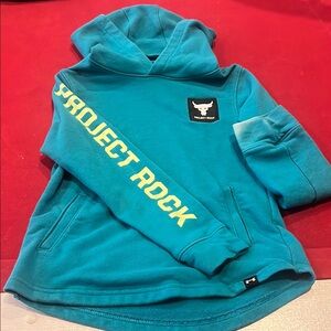 Blue Hoodie with Project Rock Sleeve Print